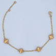Clover Bracelet Box 4.65gr / 19.5cm-21.5cm / 18K Yellow Gold Nac.Esp. &