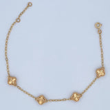 Clover Bracelet Box 4.65gr / 19.5cm-21.5cm / 18K Yellow Gold Nac.Esp. &