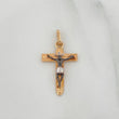 Dije Cruz Cristo Milagroso De Buga 1.4 g / 1 in Tres Oros 18K