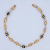 Rustic Barrel Anklet 5.85gr / 24.5cm / 18K Gold &