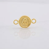 Charm Circle Letter A 0.4g / 1/2 in 18K Yellow Gold
