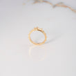Anillo Puntos Cruz 3gr / T7 / Circon Blanco Oro Amarillo $