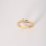 Anillo Puntos Cruz 3gr / T7 / Circon Blanco Oro Amarillo $
