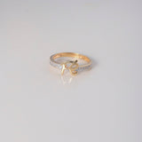 Faith Ring Churumbela 2.25gr / Size 6 / White Zircons Two-tone Yellow and White Gold $