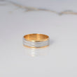 Ring Band 3.65gr / Size 6 1/2 / Relive Two-tone Yellow White $