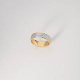 Ring Band 3.65gr / Size 6 1/2 / Relive Two-tone Yellow White $