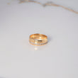 Ring Band 4.15gr / Size 6 1/4 / White Zircons Yellow Gold $