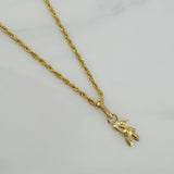Set Cadena Lazo + Dije Oso / 1,25gr / 17 3/4 in Oro Amarillo 18K