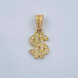 Dollar Sign Pendant 0.7gr / 3/4 in / 18K Gold