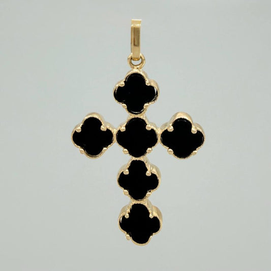 Dije Cruz Trebol 2.55gr / 1 1/2 in / Oro Amarillo Nac.Esp. 18K $