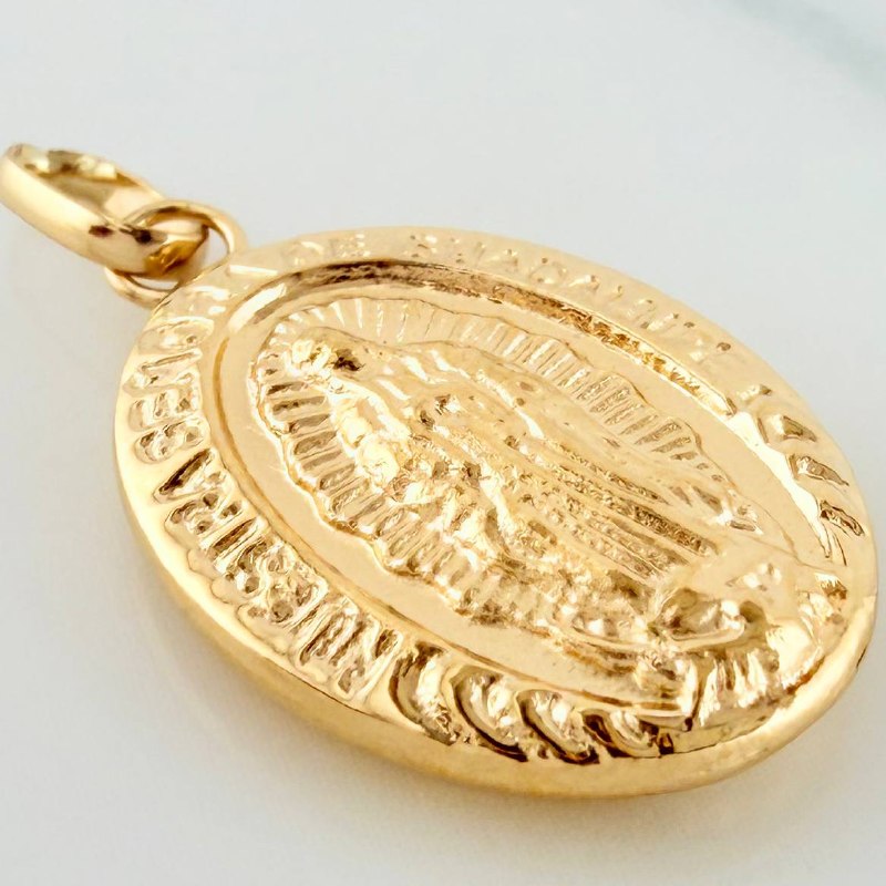 Pendant Virgin of Guadalupe 1 g / 1 in Yellow Gold 18K