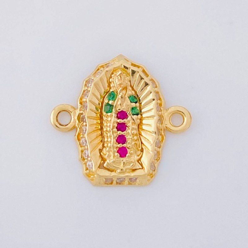 Herraje Virgen de Guadalupe 1.1g / 1/2 in Oro Amarillo 18K