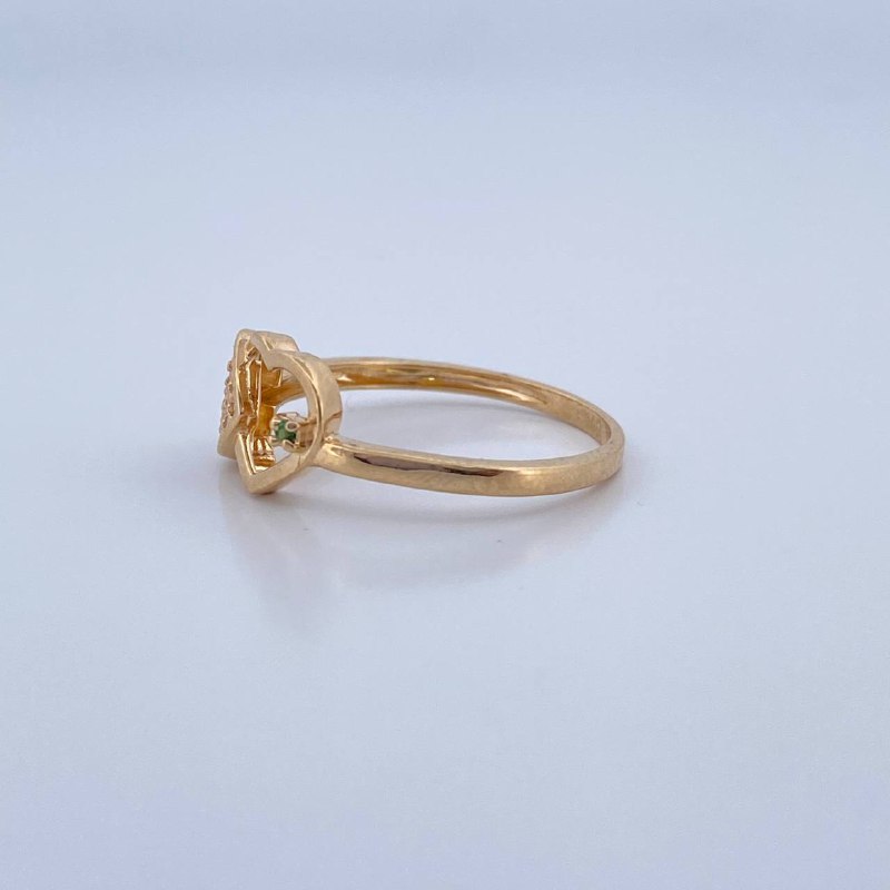 Anillo Pareja Corazones 2.2gr / T8 / Oro 18K &