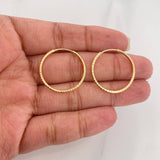 Candongas Aro Rayado 1.65 g / 1 in Oro Amarillo 18K