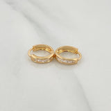 Candongas Carril 0.85 g / 1/2 in Oro Amarillo 18K