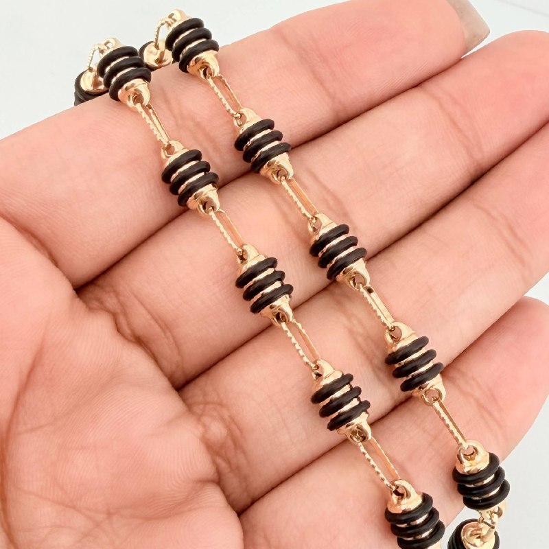 Rustic Barrel Anklet 6.15 g / 10 1/2 in / 4.3 mm 18K Yellow Gold