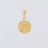 Pendant Circle Letter J 0.55g / 3/4 in Yellow Gold 18K