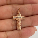 Dije Cruz 2.1gr / 1 in / Oro Rosa 18K &