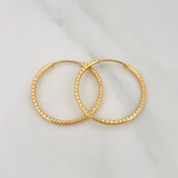 Candongas Aro Rayado 1.65 g / 1 in Oro Amarillo 18K