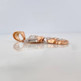 Divine Child Pendant 6.95 g / 1 3/4 in Two-tone White and Rose 18K Gold