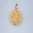 Dije Virgen Milagrosa 1.55gr / 3.2cm / Oro Amarillo 18K &