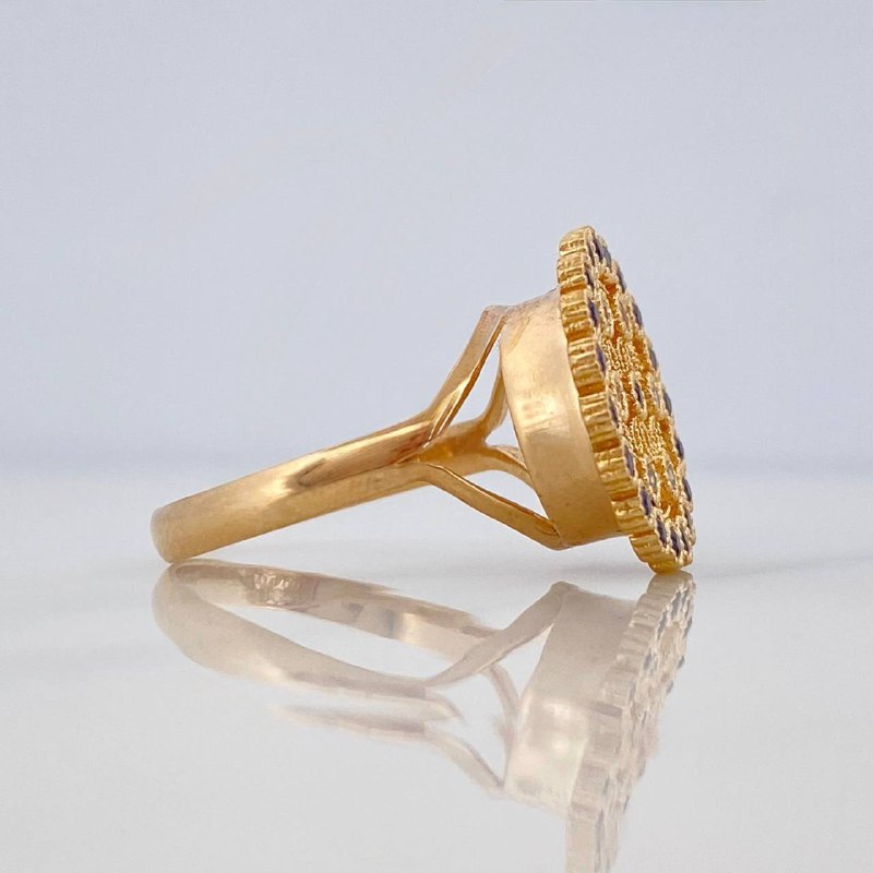 Anillo Mandala 4.35 g / T7 1/2 Oro Amarillo 18K