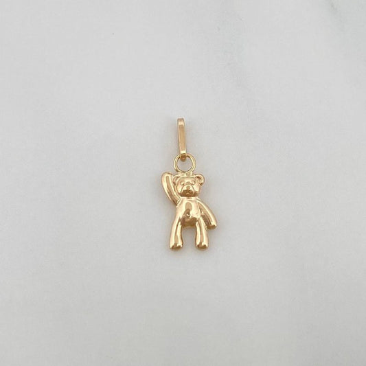 Dije Oso Manito Arriba 0.4gr / 3/4 in / Oro Amarillo 18K &