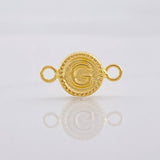 Charm Circle Letter G 0.4g / 1/2 in 18K Yellow Gold
