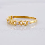Anillo Infinito Intercalado 0.95g / T5 1/4 Oro Amarillo 18K