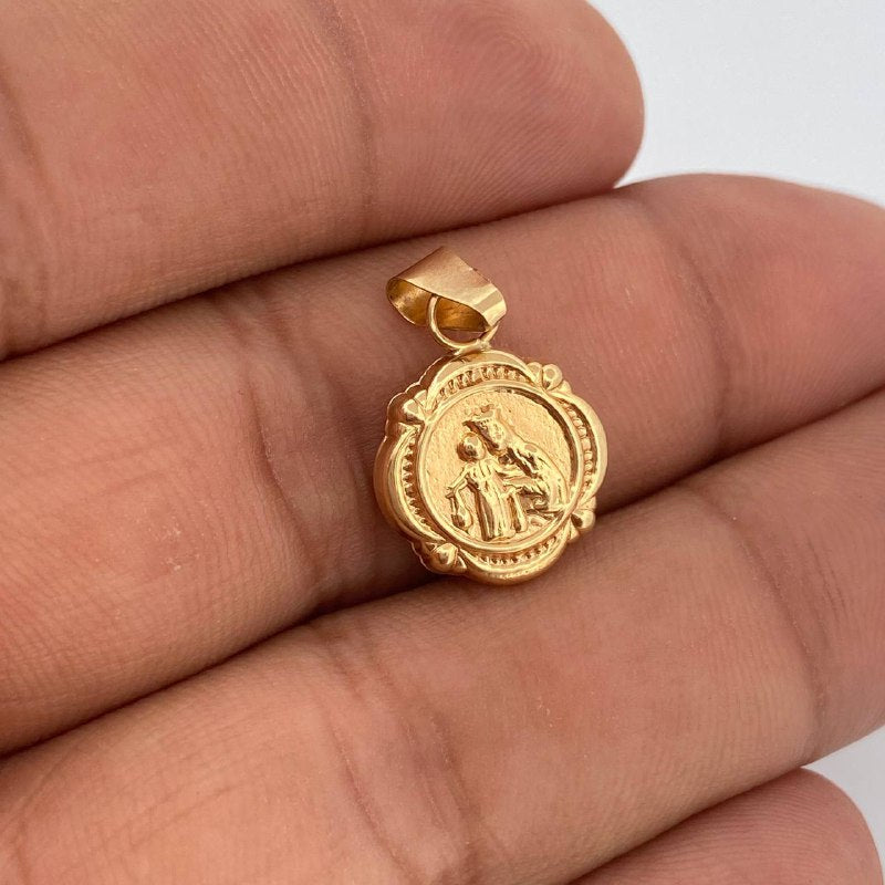 Dije Virgen Del Carmen 1.05gr / 1 in / Oro Amarillo 18K &