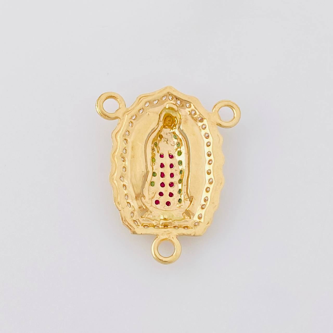 Herraje Crucero Virgen de Guadalupe 2.5g / 3/4 in Oro Amarillo 18K