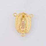 Herraje Crucero Virgen de Guadalupe 2.5g / 3/4 in Oro Amarillo 18K