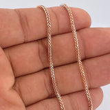 Cadena Franco 5.4gr / 23 1/2 in / Dos Oros Blanco Rosa +3 18K %