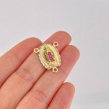 Herraje Crucero Virgen de Guadalupe 2.5g / 3/4 in Oro Amarillo 18K