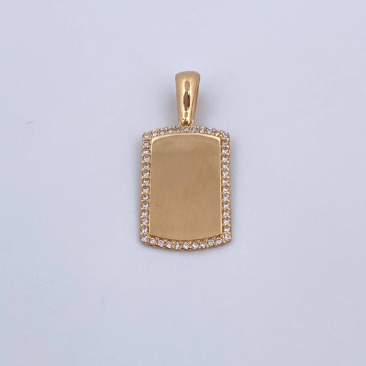 Dije Placa 2.9gr / 2.7cm / Oro 18K $