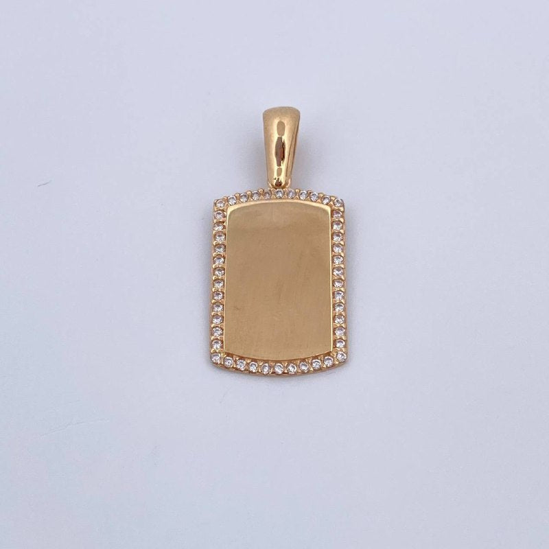 Dije Placa 2.65gr / 2.6cm / Oro 18K $