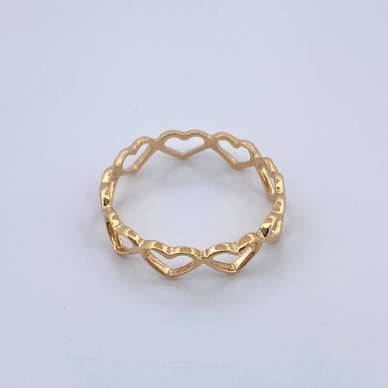 Hearts Ring 1.75gr / Size 9 1/2 / 18K Gold &