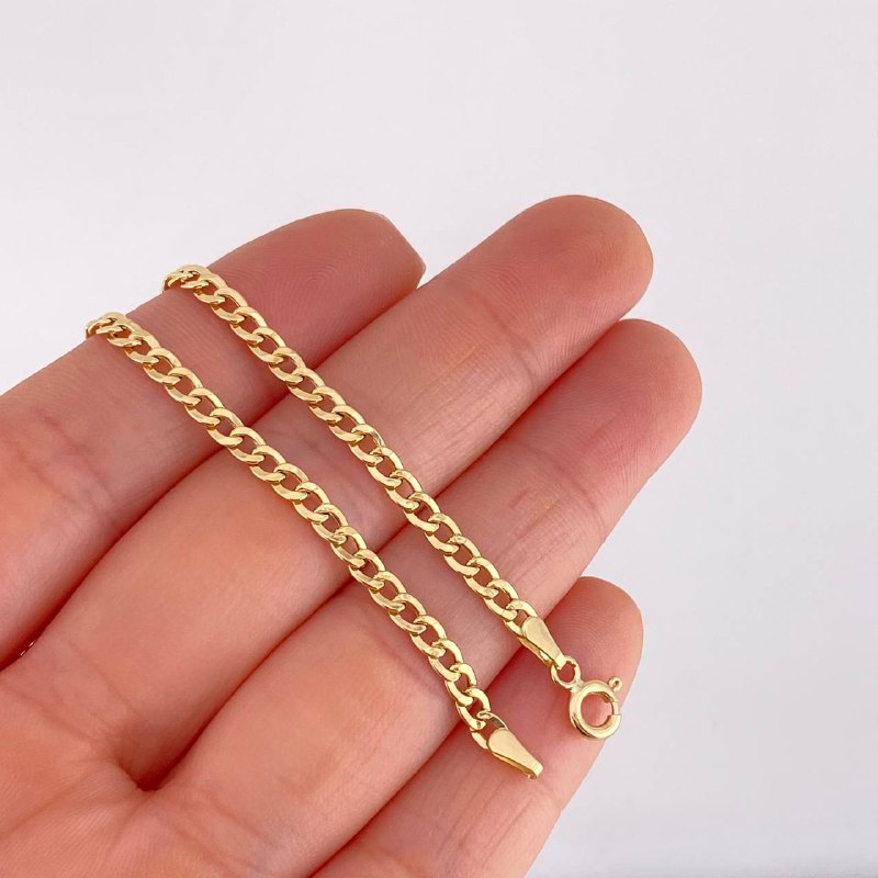 Cuban Links Bracelet 1.6g / 7 1/2 in / 3.2mm Yellow Gold 18K