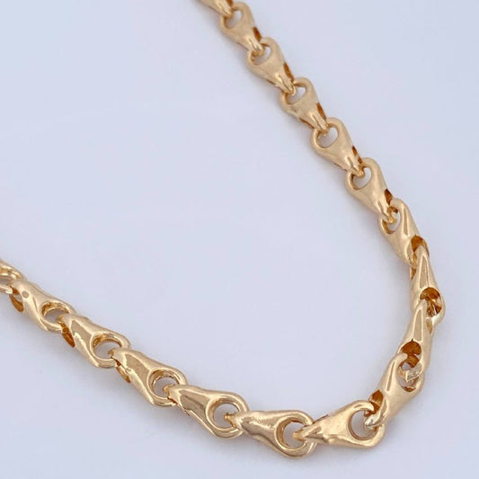 Cadena Rustica Espiga 9.7gr / 18 3/4 in / Oro Amarillo 18K &