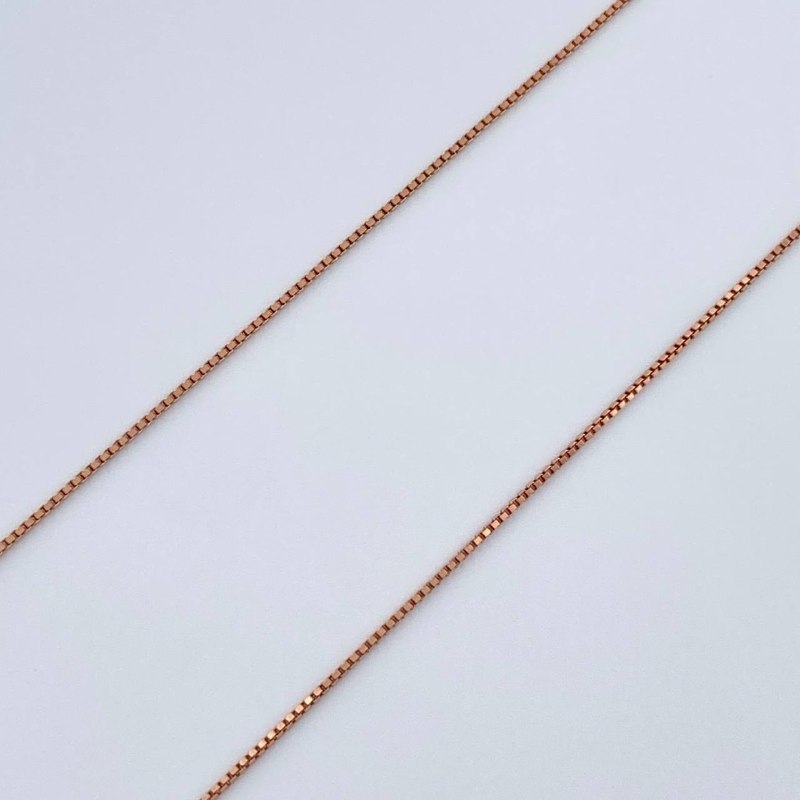 Set Cadena y Dije Veneciana + Silueta Corazon 1.75gr / Oro Rosa 18K (Oferta) $