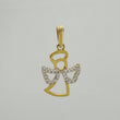Angel Silhouette Pendant 1.45 g / 1 in Two-tone Yellow and White 18K Gold