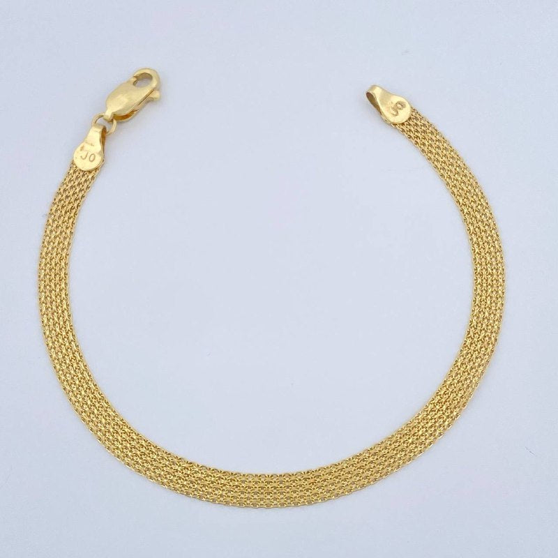 China Bracelet 3.2gr / 7 1/4 in / 14K Gold +1 Italy $