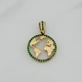 Dije Silueta Tierra 2.1 g / 1 in Oro Amarillo 18K