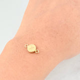 Charm Circle Letter X 0.45g / 1/2 in Yellow Gold 18K