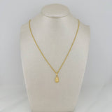 Set Cadena Lazo + Dije Virgen De Guadalupe / 1,35 gr / 17 3/4 in Oro Amarillo 18K