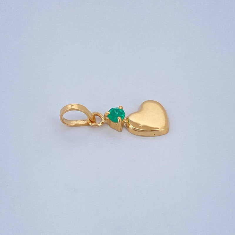 Dije Figura Corazon Plano 0.35gr / 1/2 in / Oro Amarillo 18K $