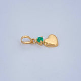 Dije Figura Corazon Plano 0.35gr / 1/2 in / Oro Amarillo 18K $