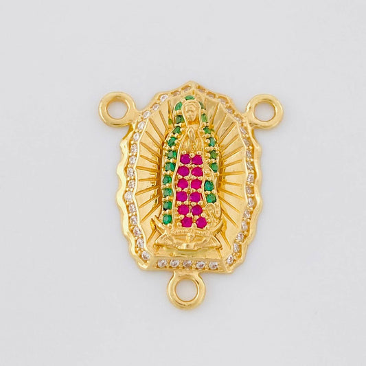 Herraje Crucero Virgen de Guadalupe 2.5g / 3/4 in Oro Amarillo 18K