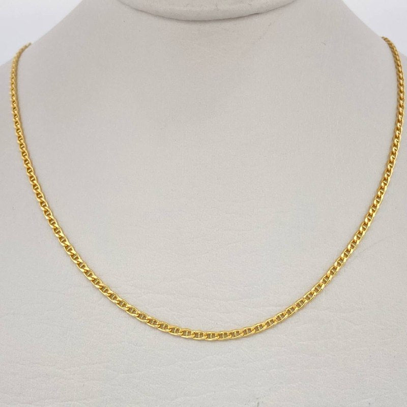Flat Mariner Chain 1.95gr / 17.7in / 18K Gold +3 $