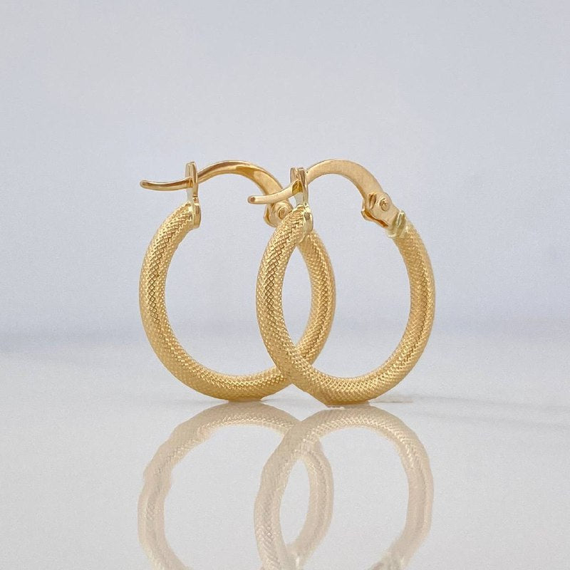 Candongas Tefi 1.2 g / 3/4 in Oro Amarillo 18K